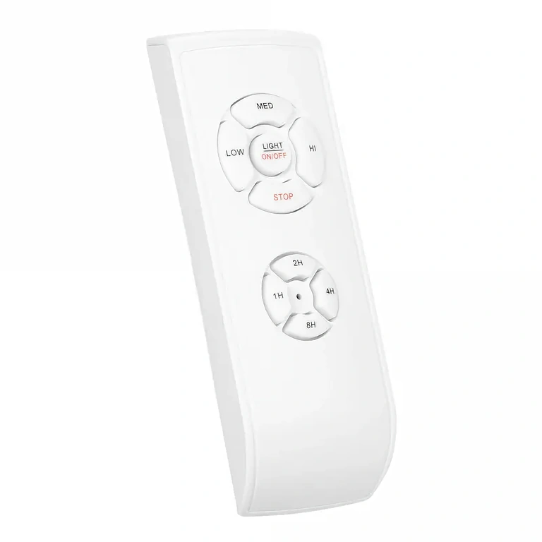 Controle remoto resistente em plástico ABS, design ergonômico para controle de luz e ventilação
