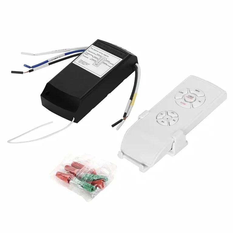 Controle remoto com receptor 220V para ventilador ou lustre dimável