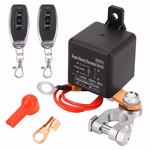 Interruptor Geral de Bateria Automotiva com Controle Remoto 12V – Proteção e Controle à Distância da Bateria 200A