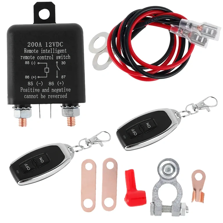 Interruptor de alimentação de bateria com controle remoto Sistema de corte de alimentação da bateria do carro com controle remoto