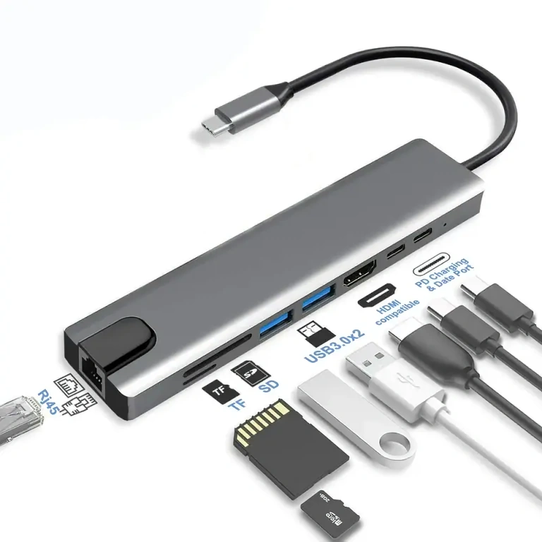 Adaptador USB-C com slots para cartões SD e TF
