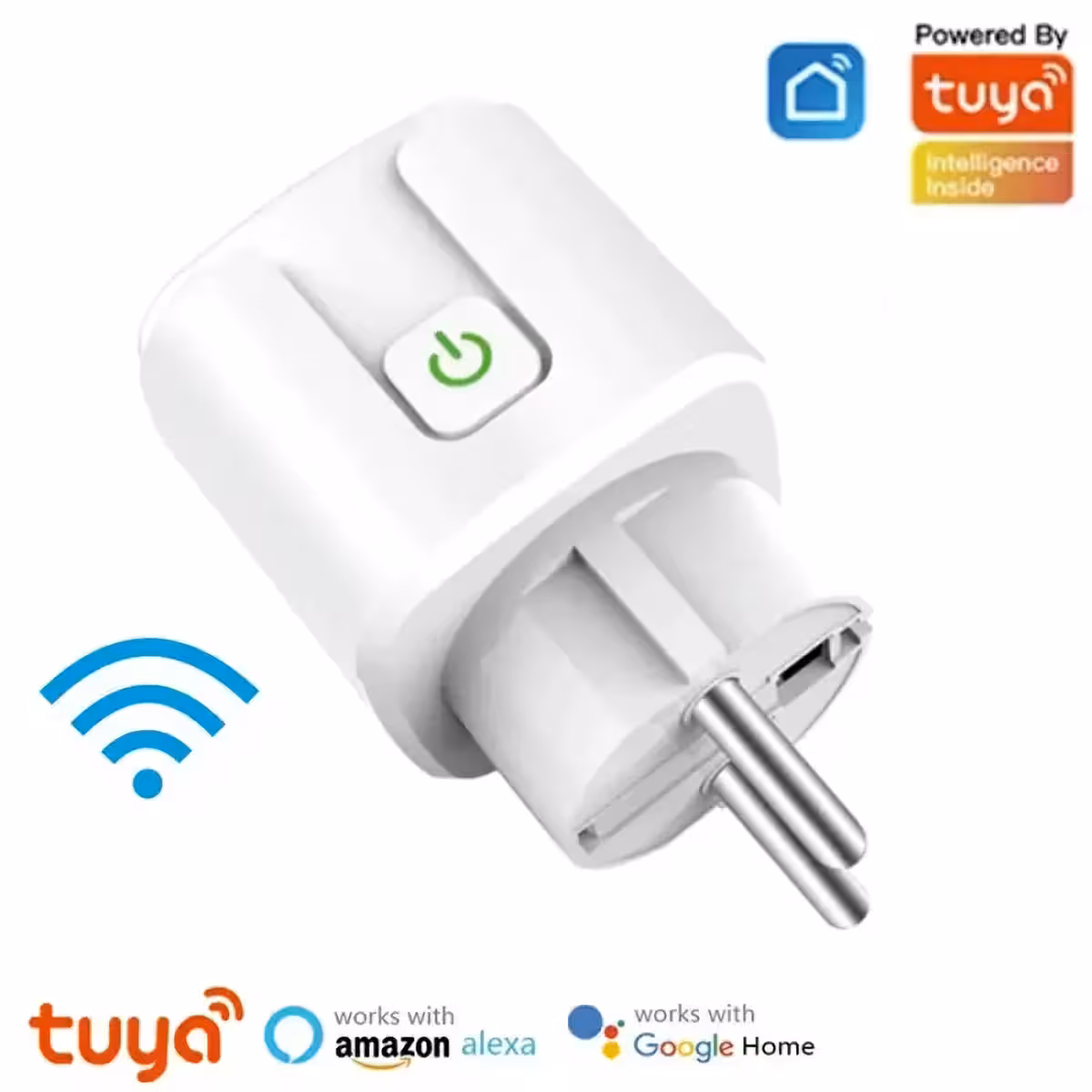 Tomada smart WiFi 20A com monitoramento de consumo – vista frontal