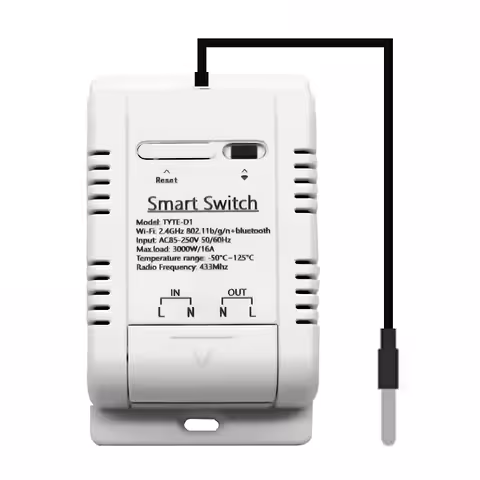 Termostato Inteligente WiFi com Sensor de Temperatura DS18B20 – Controle Automático Tuya Smart, 220V 16A