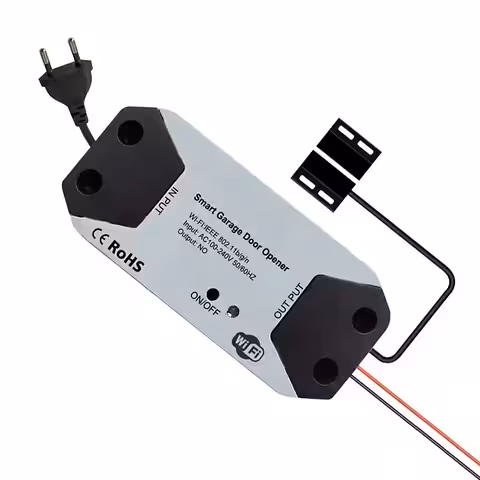 Módulo Relé WiFi para Portas e Garagens – Automação Tuya, Controle via Smartphone