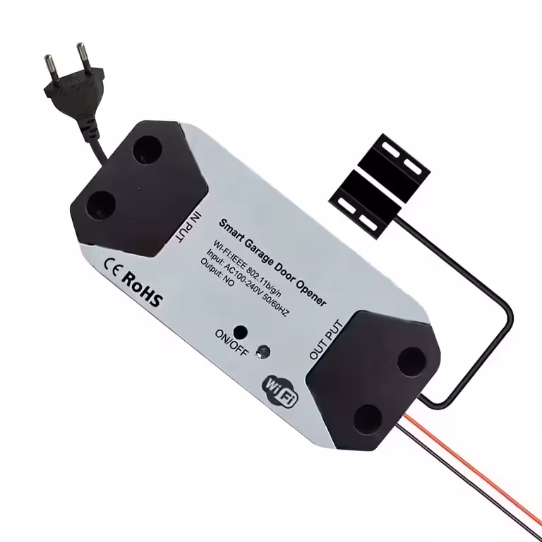 Módulo Relé WiFi para Portas e Garagens – Automação Tuya, Controle via Smartphone
