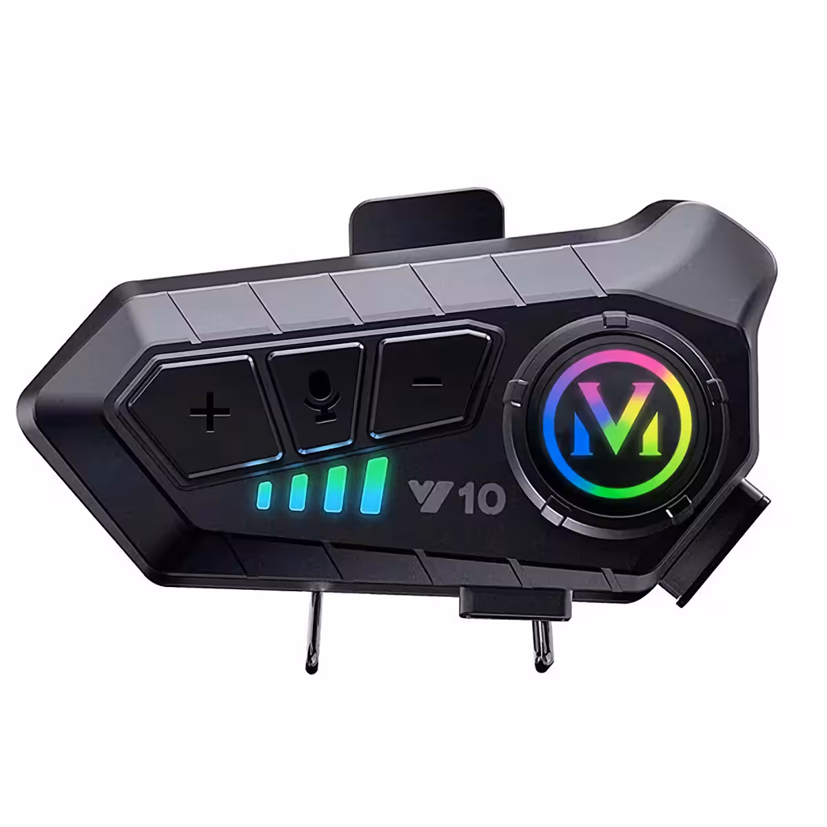 Base com clip para fixação do sistema intercom no capacete