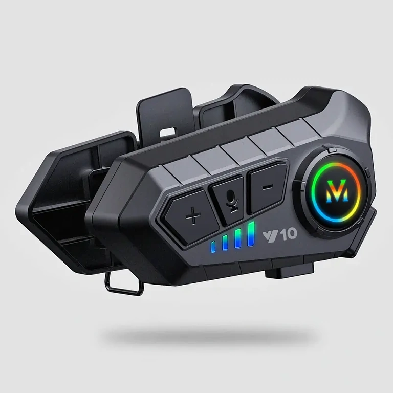 Sistema de intercomunicador para capacete de moto com Bluetooth 5.3 Sistema de comunicação Bluetooth 5.3 para capacete de moto