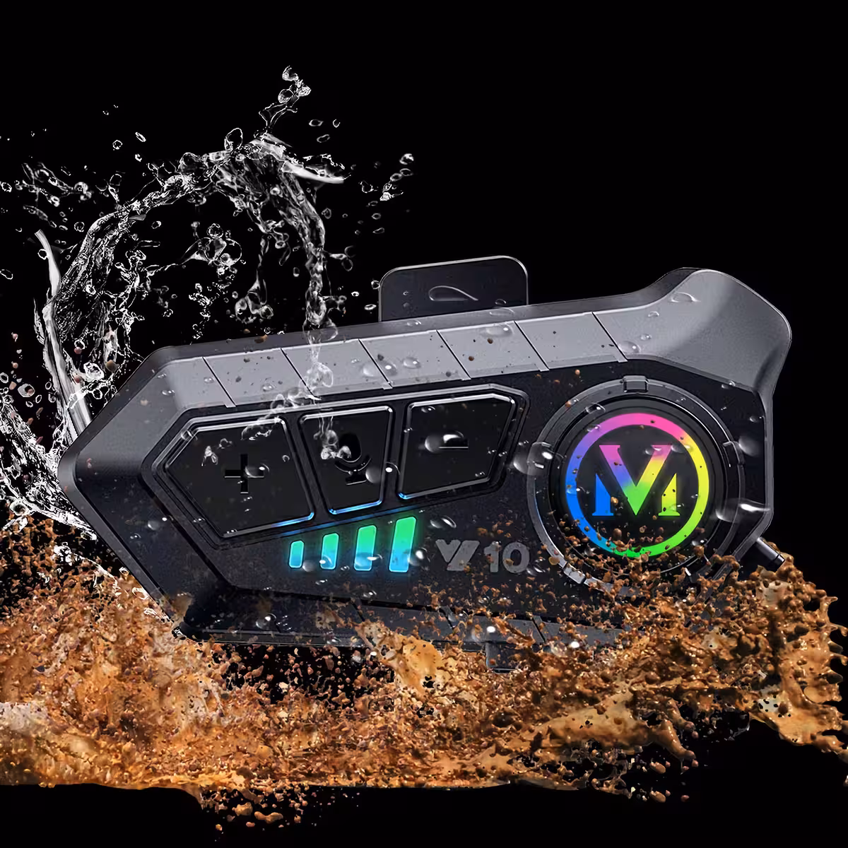Intercom para moto com proteção IPX6 contra água e poeira