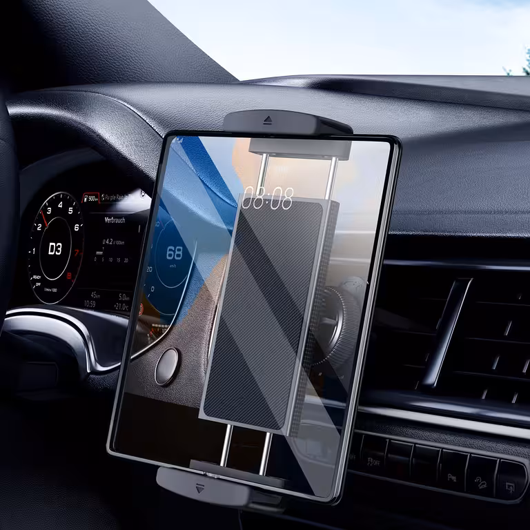 Suporte de Tablet Automotivo 7-12 Polegadas com Fixação na Saída de Ar