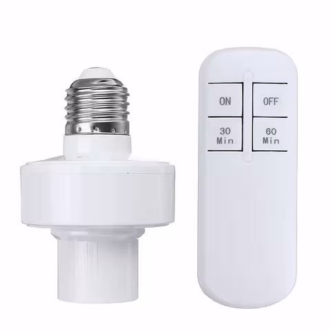 Soquete E27 com Controle Remoto Wireless e Temporizador