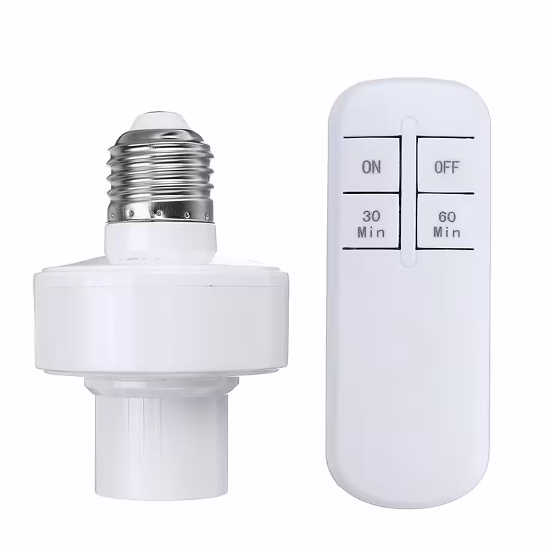 Soquete E27 com Controle Remoto Wireless e Temporizador