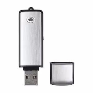 Pen Drive / Gravador de Áudio Digital 16GB com Microfone Sensível e Bateria Recarregável – 160 Horas de Gravação