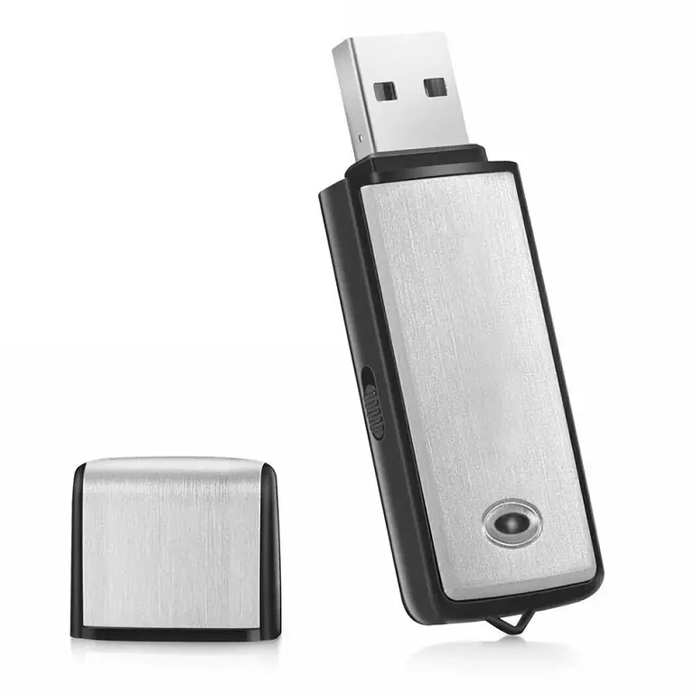 Pen drive USB com microfone espião e memória de 16GB para gravações discretas