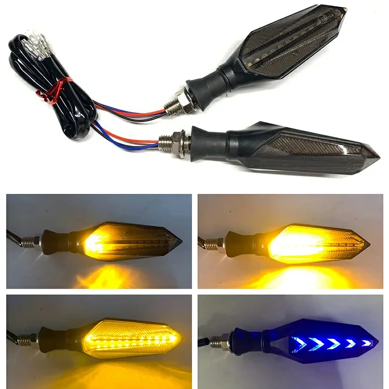 Sinalizadores com efeito de fluxo contínuo Piscas com luz em movimento para scooters elétricas