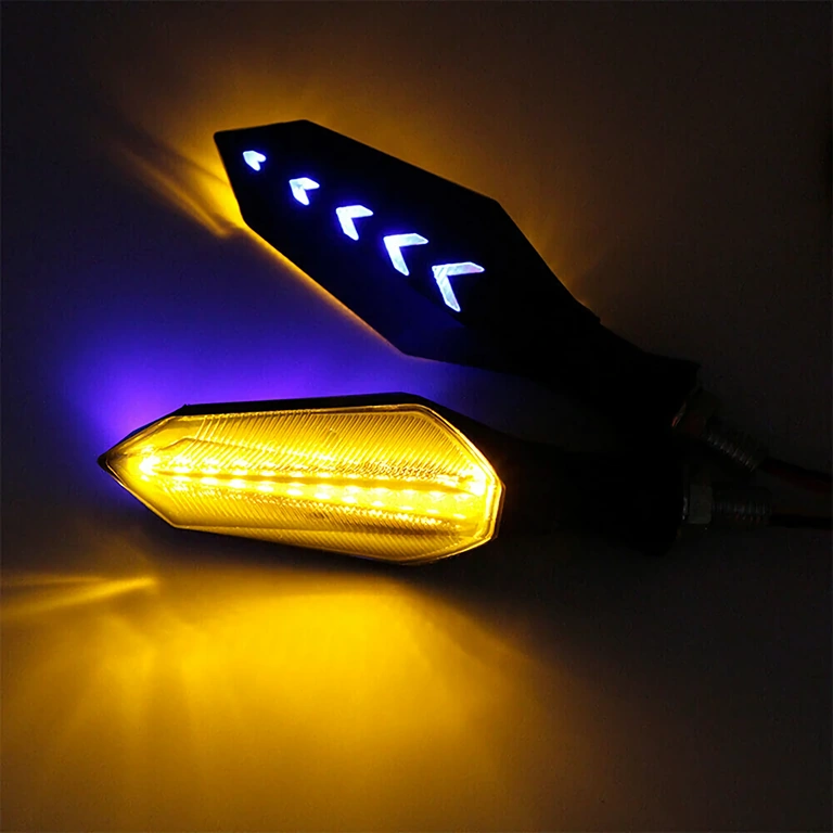 Sinalizadores LED laranja Piscas laranja para patinete e motocicleta