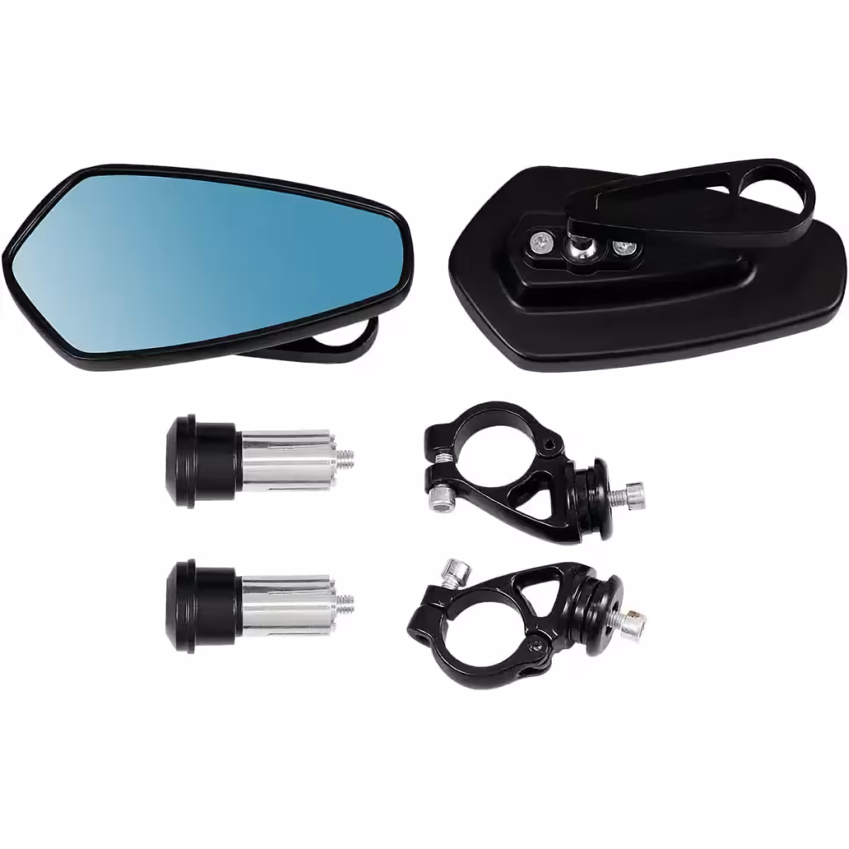 Espelhos retrovisores com vidro azul, antiofuscante, para bicicletas