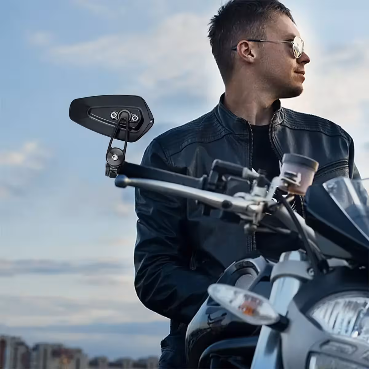 Espelhos universais em alumínio CNC, para motocicletas