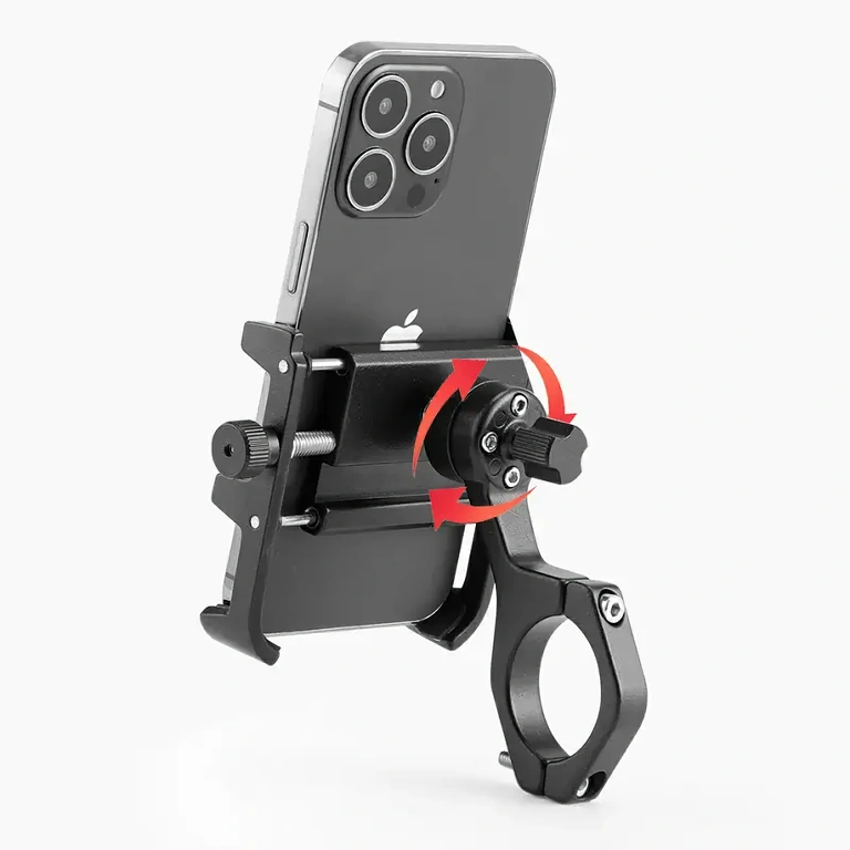 Suporte rotativo para telefone em ATV e motocicleta Suporte de guidão com rotação 360°, ideal para navegação em moto ou ATV