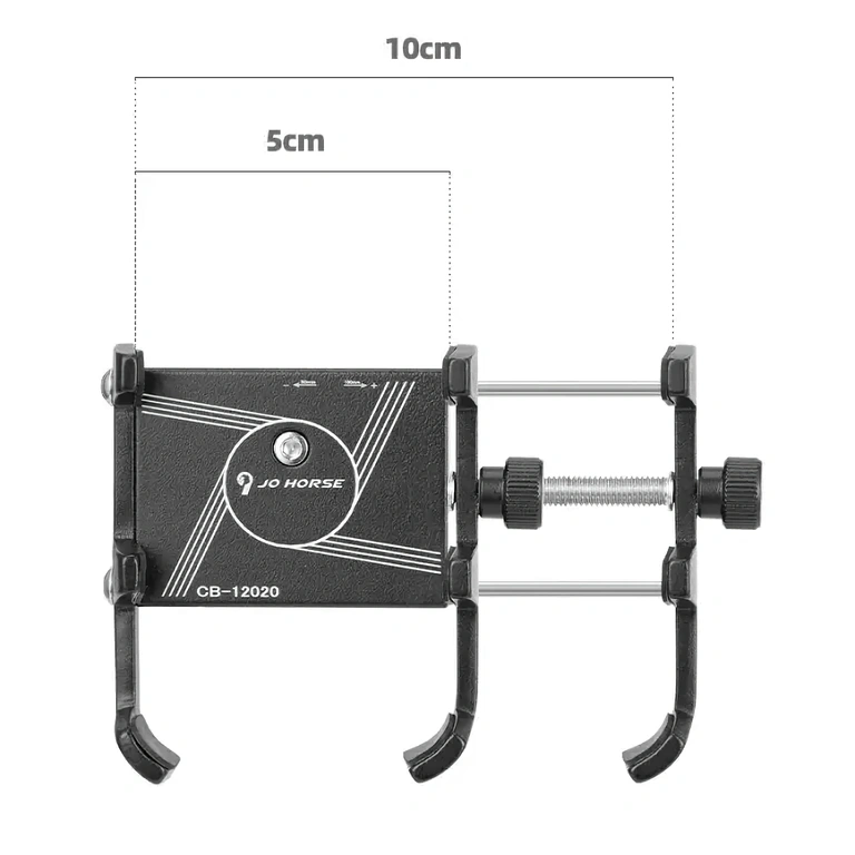 Braçadeira de telefone ajustável para bicicleta Ajuste simples para larguras entre 50 e 100 mm