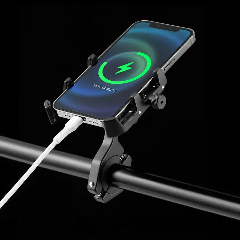 Fixação segura de telefone no guidão Suporte para celular com fixação sólida, ideal para terrenos acidentados