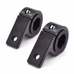Conjunto 2 Suportes Universais Alumínio 22-32mm para Acessórios – Projetores, Câmeras, Espelhos para Scooter, Bicicleta, Moto, ATV
