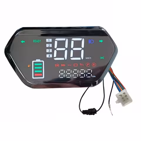 Display Digital LCD Painel para Scooter, Bicicleta, Scooter Elétrica, Harley e CityCoco – Compatível 48V, 60V, 72V