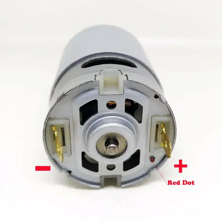 Detalhes técnicos motor RS550 Motor DC RS-550 com especificações técnicas detalhadas