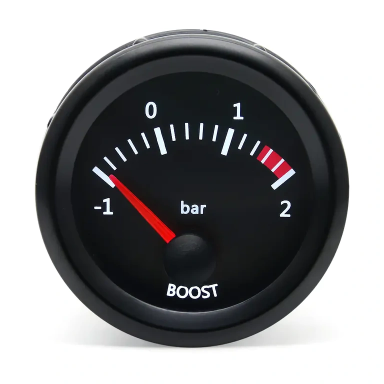 Relógio boost indicador pressão turbo 2 bar Medidor boost para medir pressão do turbo em motor automotivo