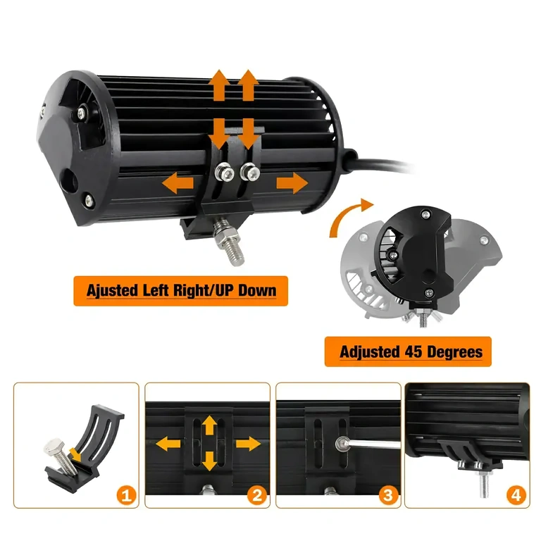 Conjunto de dois LED BAR com suporte sólido, para veículos off-road