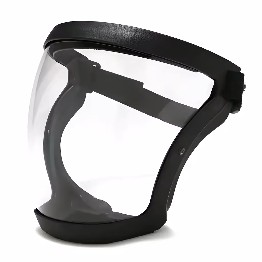 Máscara de Proteção Facial com Viseira Transparente e Filtro de Poeira PM2.5 – Ideal para Roçadeira, Pintura, Pulverização de Árvores