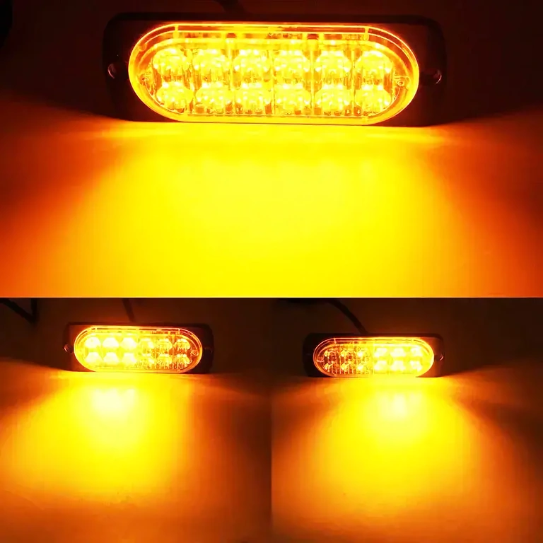 Flash automotivo profissional amarelo para máxima visibilidade e segurança no trânsito