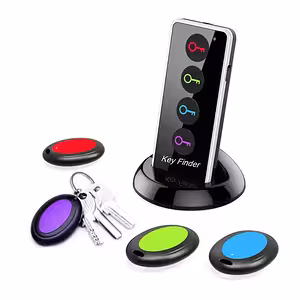 Localizador de Chaves com Controle Remoto – Key Finder com Alarme Sonoro, 4 Chaveiros Anti-Perda