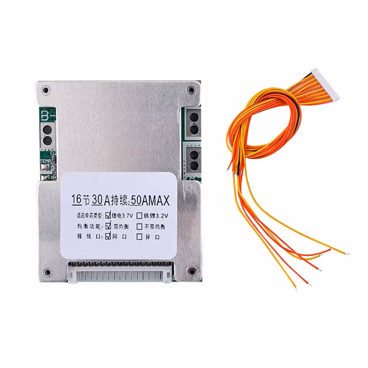BMS 16S 60V 40A instalado em bateria de scooter elétrico