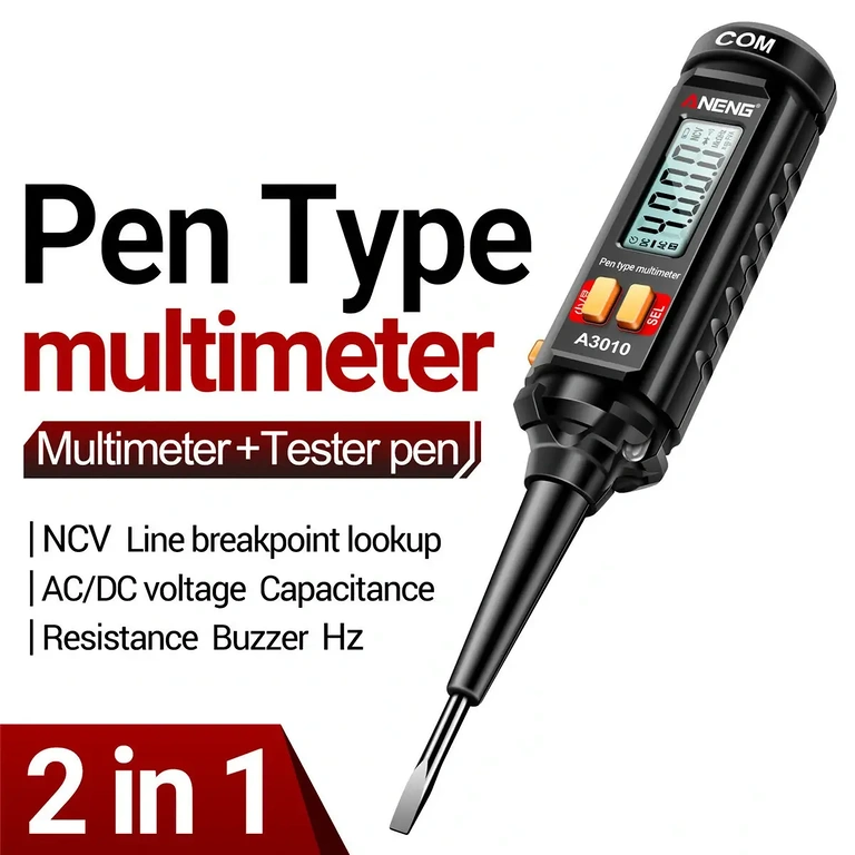 Função NCV – detecção de tensão sem contato Testador de tensão com função NCV para detecção sem contato