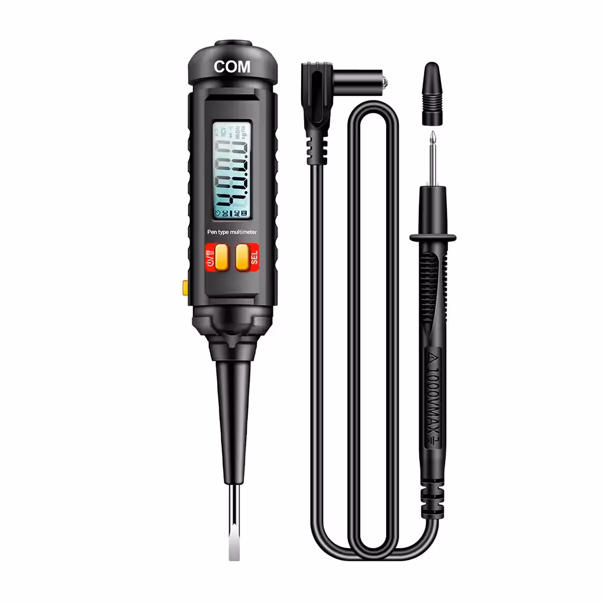 Caneta de tensão usada para testar bateria automotiva de 12V