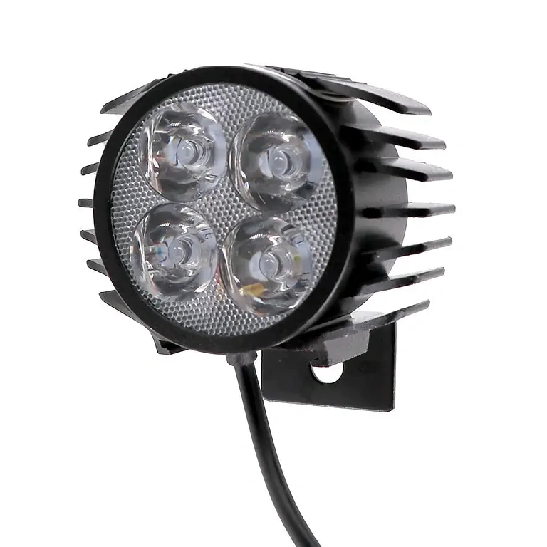 Farol LED frontal – outra luz Farol LED para scooters e bicicletas, vista frontal, luz diferenciada