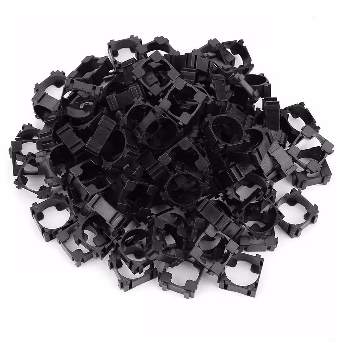Grande conjunto de 100 suportes modulares para fixação das células 18650