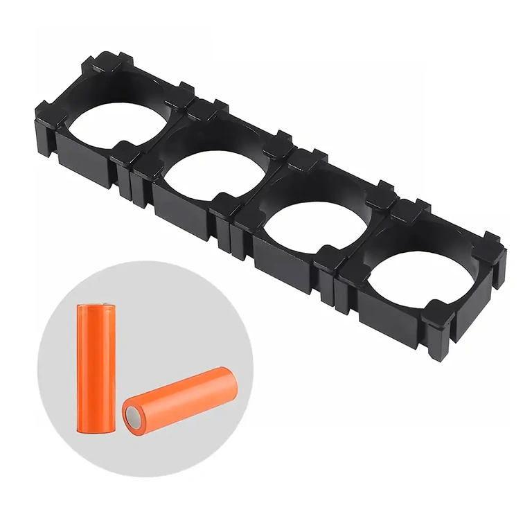Quatro suportes modulares para células Li-ion 18650, conjunto adicional Quatro suportes modulares para células Li-ion 18650, prontos para uso