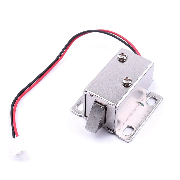 Imagem da fechadura eletromagnética 12V vista frontal