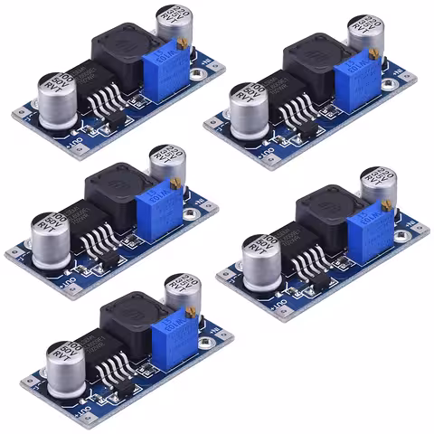 Conjunto 5 Módulos XL6009 DC-DC Boost Converter 4A Step-Up com Tensão Ajustável 3V–32V para 5V–35V