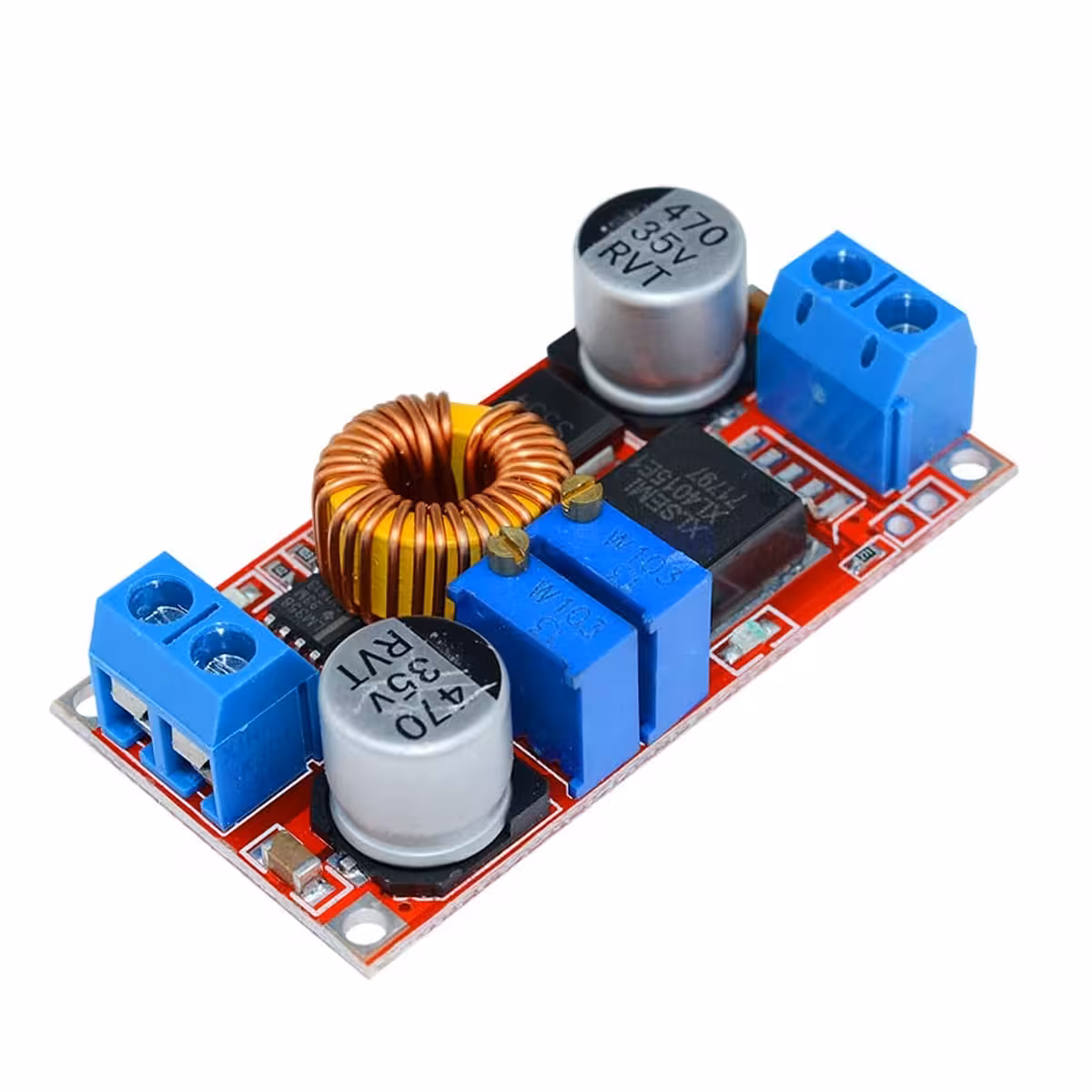 Conversor DC-DC XL4015 com ajuste independente de tensão e corrente – função CC CV