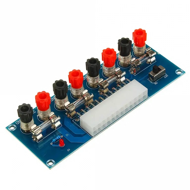 Placa adaptadora de alimentação para fonte ATX, vista frontal