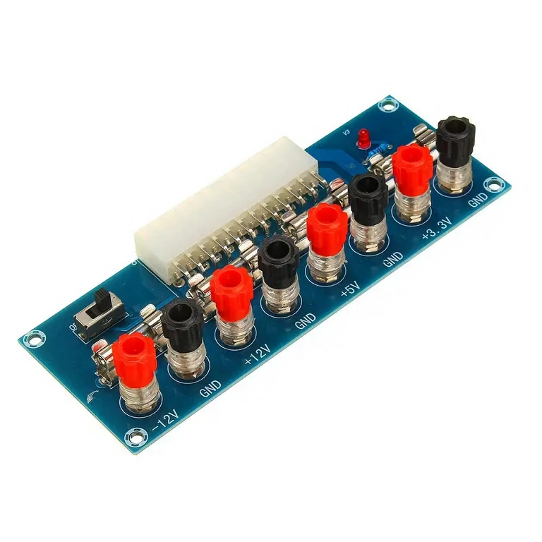 Placa adaptadora de fonte ATX com LED de status e botão liga/desliga