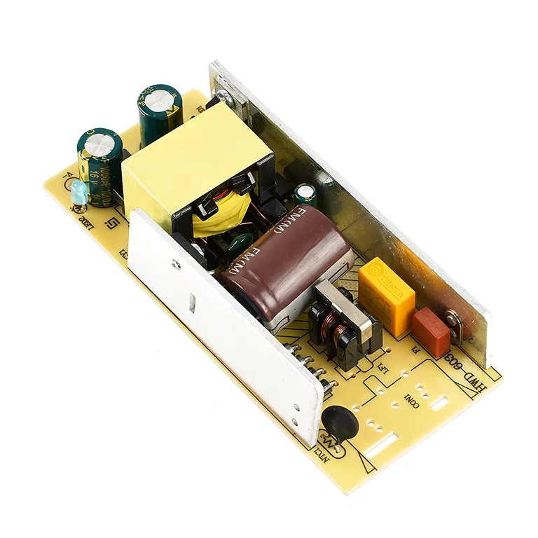 Fonte de alimentação 12V 5A – vista frontal Imagem da fonte de alimentação 12V 5A – vista frontal