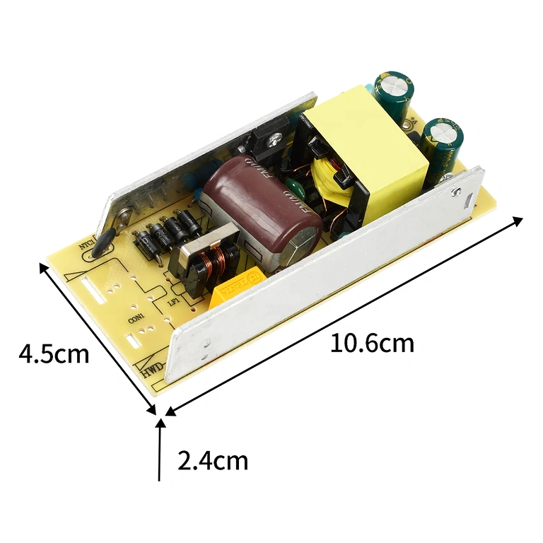 Fonte compacta 12V 5A Fonte de alimentação compacta 12V 5A, ideal para espaços pequenos