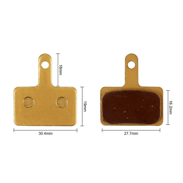 Dimensões pastilhas de freio Shimano B01S Dimensões exatas das pastilhas de freio Shimano B01S: 35 X 30,8 x 4 mm