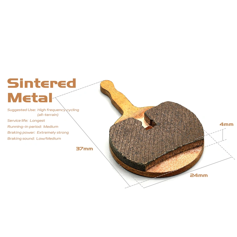 Imagem detalhada das pastilhas metálicas AVID BB5