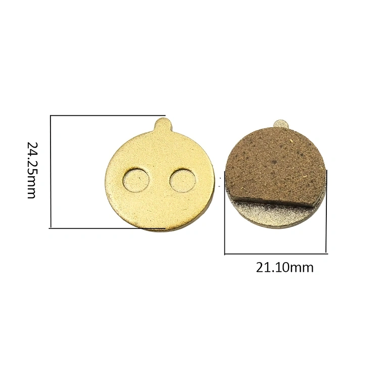 Dimensões das pastilhas de freio para scooters elétricos Imagem com dimensões das pastilhas de freio para patinetes elétricos