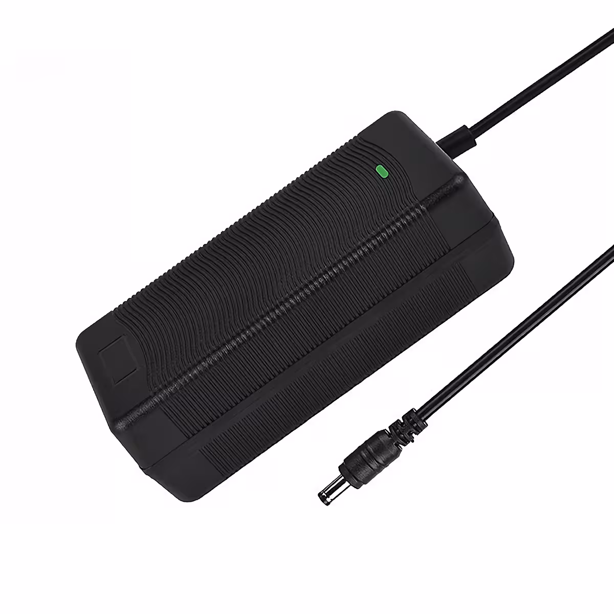 Carregador 36V–42V 3A, carregamento rápido e seguro, indicador LED vermelho/verde