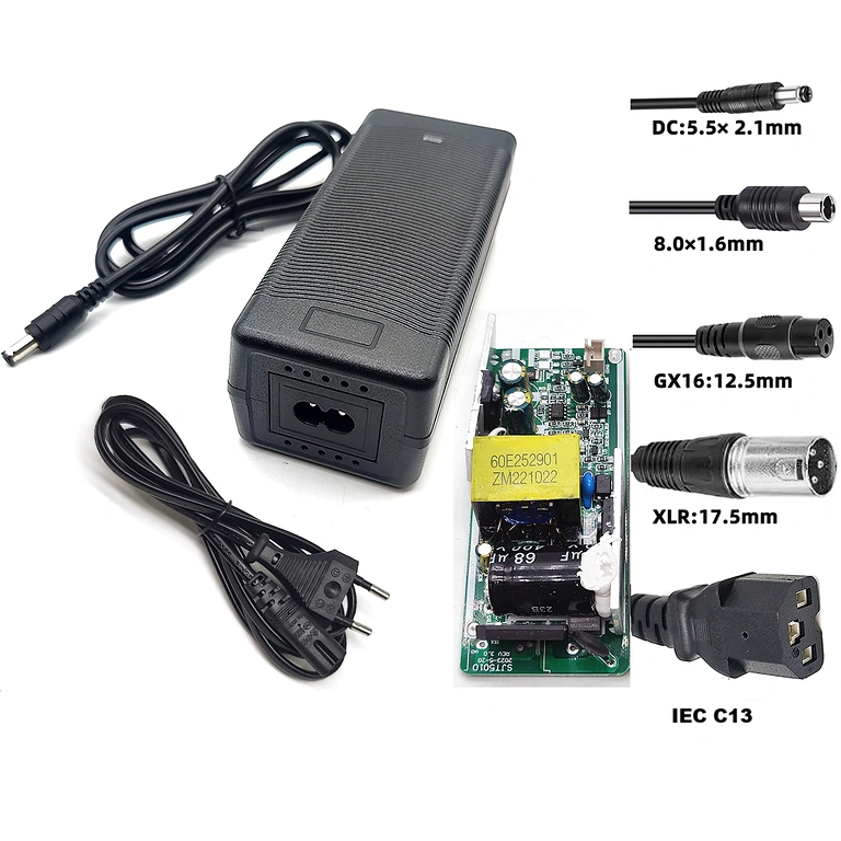 Carregador com conector coaxial 8mm Carregador 48V–54,6V 2A com plugue coaxial 8mm compatível com Xiaomi e Segway-Ninebot